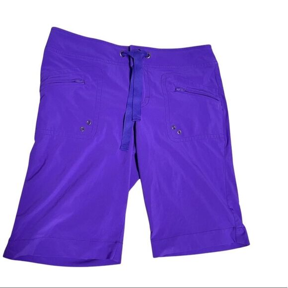 Athleta Breeze Bermuda Hiking Purple Shorts Size 4 - Picture 2 of 9